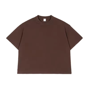 T-shirt da uomo dei pesi massimi personalizzati in cotone 100% in maglia oversize con Logo DTG di alta qualità per la produzione di magliette tagliate - Product Image 1