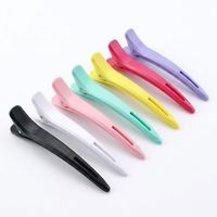 Pinces à bec de canard professionnelles 7 couleurs C116, haute brillance, pour salon, pinces de sectionnement, épingles à cheveux de coiffure avec ressort en alliage