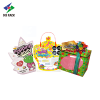 Imprimé personnalisé BOPP clair transparent triangle cône forme plastique pop-corn barbe à papa houppette emballage alimentaire sac pochette