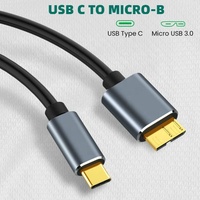 Charge rapide 1M USB Type c vers Micro B Câble de données Usb3.1 Type-c Mâle vers Usb 3.0 Micro B Mâle Câble pour Disque Dur