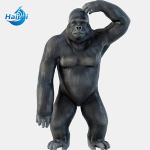 Escultura de Chimpancé Simulada Hecha a Mano, Ecológica, de Fibra de Vidrio, para Navidad, Exteriores, Zoológicos, Áreas Escénicas, Parques, Animal Grande de Color Blanco - Product Image 3