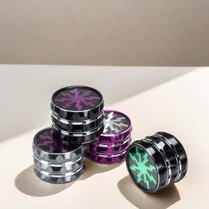 Accessoires pour fumeurs en gros, moulin à herbes de 63 mm, machine à broyer, tambour éclair, moulin à herbes en aluminium pour tabac - Product Image 6