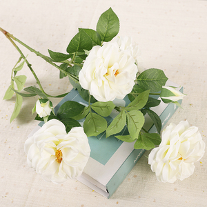 Rosas Artificiales de Tela para Decoración del Hogar y Bodas, Venta al por Mayor, Seis Flores - Product Image 2