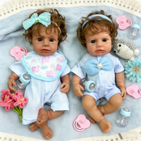 Poupée nouveau-né de 12 pouces, poupée reborn en silicone exquise et compacte, cheveux implantés, jouets interactifs parent-enfant