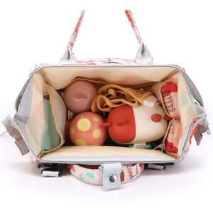 2024 moda patrón floral gran capacidad impermeable bebé <span class=keywords><strong>maternidad</strong></span> bolsa pañal mochila momia mamá bolsa - Product Image 5