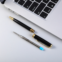 Stylo métallique haut de gamme avec logo personnalisé, cadeau d'affaires de luxe pour hôtel VIP, largeur d'écriture 1,0 mm