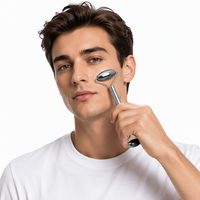 Kit de rouleaux et de Gua Sha en acier inoxydable SUS304 avec logo personnalisé, masseur facial pour le visage/les yeux/le corps, usage domestique et commercial