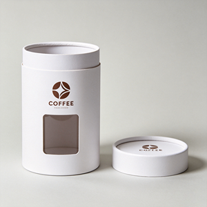 Luxury Kraft Cylinder Packaging Box Clear View PET Window <b>Paper</b> Tube Coffee Bean Container For Brand Sale - Product Image 5