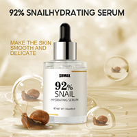 Sumax Nouveau Visage 92% Escargot Sérum Hydratant Raffermissant La Peau Plus Lisse Vente en Gros OEM Marque Privée 45ml Bouteille En Verre Sérum De Soin Du Visage