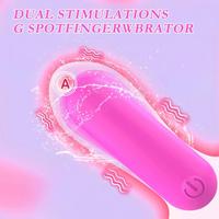 Mini-Bullet-Vibratoren für Frauen 12 Geschwindigkeiten USB Finger-Lippenstift-Vibrator Brustwarzen-Klitoris-Stimulator Erotikspielzeug für Paare