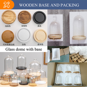 Campana de <span class=keywords><strong>Cristal</strong></span> Transparente Vacía con Base de Color Estilo Amor, Cubierta Tipo Campana para Flores, Postres, Velas, Bodas - ¡Gran Oferta! - Product Image 5