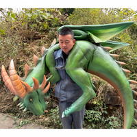 Marionnette de dragon animatronique faite à la main pour les défilés, les spectacles de rue et les activités des parcs d'attractions