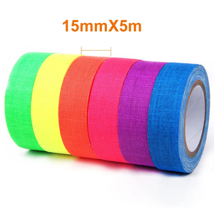 Cinta de neón fluorescente de Venta caliente Lámpara ultravioleta fluorescente luminosa Resaltador Cinta de color Cinta adhesiva de tela - Product Image 3