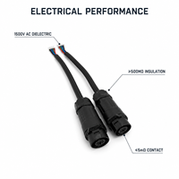 Connecteur étanche femelle LP12 à 4 broches avec câble, prise à déconnexion rapide M12 IP68 IPX9K pour alimentation et signal extérieurs