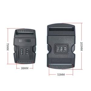 <span class=keywords><strong>DIY</strong></span> Costura Bagagem Strap Belt Acessórios 50mm Webbing Ajustável Side Release Plastic Lock Código Chave Número Combinação Buckle - Product Image 2