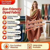 Tissu teint écologique, tissu imprimé durable, tissu à motifs personnalisés OEM ODM pour vêtements, fournisseur en gros