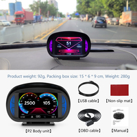 Compteur OBD Original WiiYii P2 HUD + GPS + pente + outils de diagnostic système 4 en 1 OBD2 compteur numérique intelligent