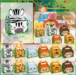 Bracelets, bandeaux, pailles, porte-clés, marque-pages, tampons, autocollants, jouets, boîtes en papier, fournitures pour fête sur le thème de la <span class=keywords><strong>jungle</strong></span> <span class=keywords><strong>et</strong></span> des animaux sauvages - Product Image 6