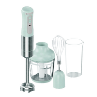 Mixeur Plongeant Sans Fil Rechargeable USB à 3 Vitesses Variables avec Moteur AC, Ensemble de 0,6 L pour Extérieur, Lames en Acier Inoxydable, Prise UE