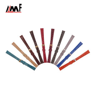 สายนาฬิกาหนังด้านข้างหนังจระเข้หรูหราหลากสีหลายขนาดหัวเข็มขัดสแตนเลสเงางาม - Product Image 3