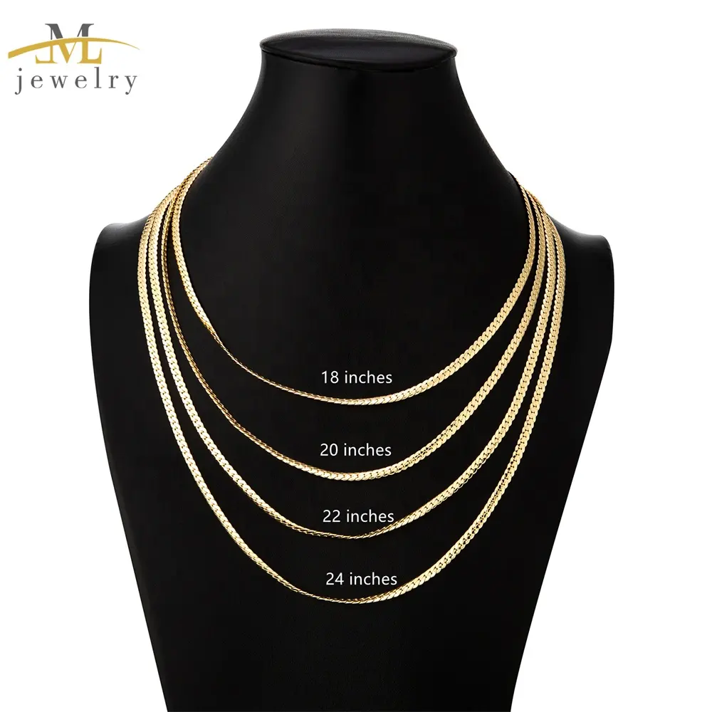 JML Mens Miami Cuban Link Chain 14K Gold Plated Curb Necklace Chunky Chain Choker