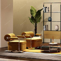 Chaise longue en tissu moderne de luxe nordique SPARKLE pour salon, extérieur et villa