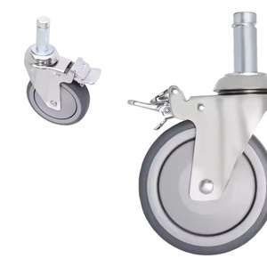 3 Zoll Small Custom ize PP Kunststoff Metall Hoch leistungs halterung Rahmen <span class=keywords><strong>Caster</strong></span> Hot Wheels Spielzeug autos für Karren mit Trolley Kugellager - Product Image 2