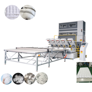 Machine de remplissage de couettes et d'oreillers entièrement automatique, intelligente, haute vitesse, à 10 canaux, type canal, KWS-2610P, erreur de 0,5g - Product Image 1