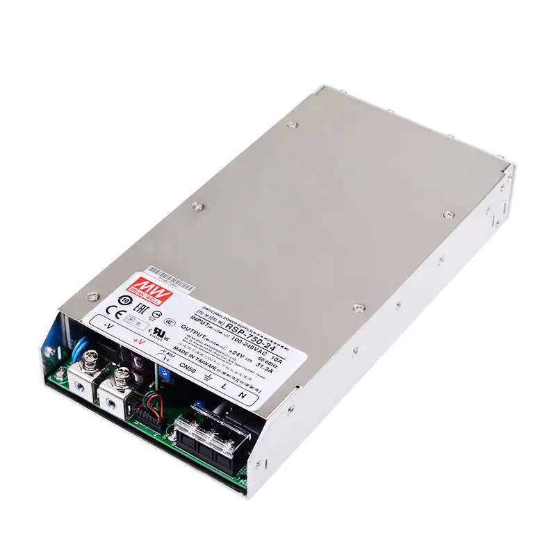 Fonte de energia original para sistema de controle industrial, eletrônica MeanWell RSP-750-5 750W 5V, Zhejiang Meanwell