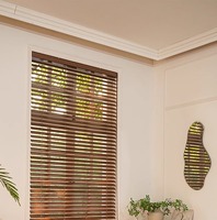 Persianas Enrollables de PVC Imitación Madera, Impermeables, Personalizadas, para Cocina, Oficina, Estudio, Sala de Estar, con Tecnología Eléctrica, Cortinas Opacas