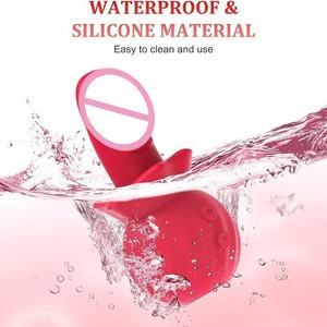 Nouveau vibrateur en forme de rose Amazon, langue qui léche et suce, masturbateur érotique, vibrateur vaginal en silicone liquide pour femmes - Product Image 4