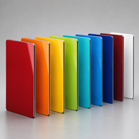 Panneau composite en aluminium brillant 4 mm, taille personnalisée, revêtement PE, vert sauge, panneau ACM pour revêtement mural intérieur