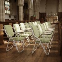 Chaise d'église pliante en tissu épais, chaise d'église chrétienne, chaise à bascule pour la lecture, chaise d'écriture, fabriquée en Chine, chaise pliante en métal