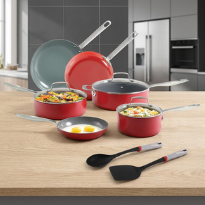 Juego de Utensilios de Cocina Antiadherentes de Granito Forjado de 7 Piezas de Alta Calidad, Aptos para Inducción, Ecológicos, Aptos para Lavavajillas, Duraderos, de Acero Inoxidable - Product Image 3