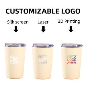 Custom logo 8oz 12oz Coffee Cup With Lid <b>Double</b> <b>Wall</b> Insulated Stainless Steel Coffee Mug Thermal Tumblers Tea Milk Cup - Product Image 3