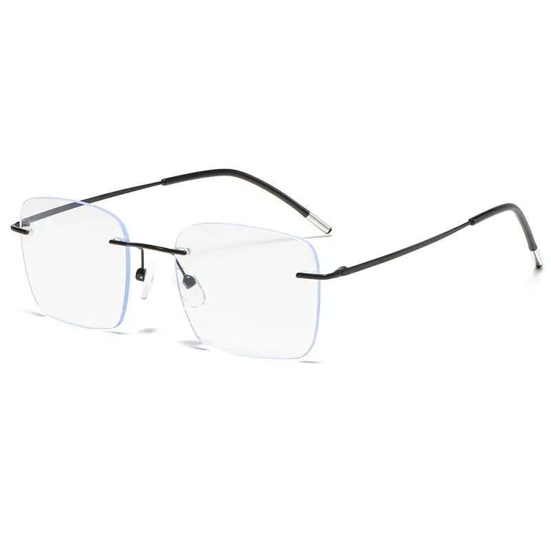 Nuovi occhiali da lettura fotocromatici da donna con montatura in metallo acetato con bordo tagliato per luce anti-blu vicino e lontano r
