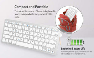 <b>custom</b> logo German Mini portable 78 <b>keys</b> ergonomic Wireless bluetooth 3.0 <b>Keyboard</b> for Android - Product Image 4