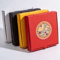 Boîte à pizza carrée en carton ondulé, personnalisée, en matériaux recyclés, avec pelliculage mat, pour emballage alimentaire multi-usages