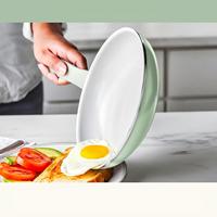 Ensemble de casseroles en céramique saines et antiadhésives, ensemble de 12 pièces, casseroles et poêles, passe au lave-vaisselle, poignée confortable.