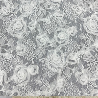Tulle blanc de haute qualité pour mariage Tissu de dentelle africaine perlée en guipure brodée