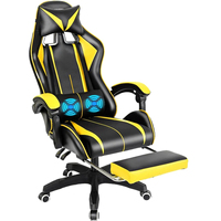 Chaise pivotante ergonomique de haute qualité avec fonction de massage, chaise de jeu pour ordinateur confortable pour adultes, pliable - pour adultes