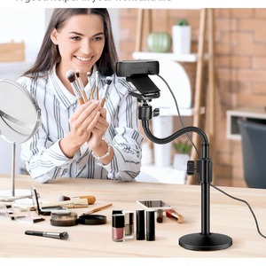 Soporte de Escritorio para Cámara Web con Cabezal de Bola de 1/4'', Flexible y Ajustable, para <span class=keywords><strong>GoPro</strong></span>, Insta360, DJI, Transmisión en Vivo y Vlogging - Product Image 4