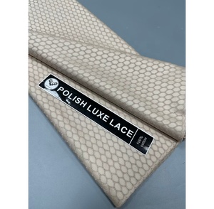 Lo más nuevo, tela de encaje africano de alta calidad, tela de encaje pulido de algodón, Color azul cielo, 5 yardas para hombres nigerianos, tela - Product Image 1