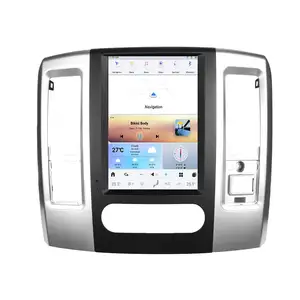 Vertical 10.5 Inch Android 13 Touch Screen With GPS Navigation System For Dodge Ram Manual AC 2008-2013 Car Radio