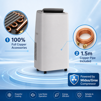 Aire Acondicionado Portátil de 5000, 7000, 9000 y 12000 BTU, Directo de Fábrica, Inverter DC, R290, Enfriamiento Rápido, Bajo Nivel de Ruido, para el Hogar