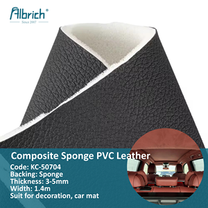 Cuero Sintético de Esponja Compuesta Económico en Existencia, Promoción al por Mayor de Cuero Sintético Impermeable de Alta Calidad en Existencia KC-50704 - Product Image 1