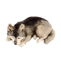Animal en peluche Oem réaliste mignon et lin géant gonflable drôle gris personnalisé noir en peluche debout Arctic Amigurumi loup