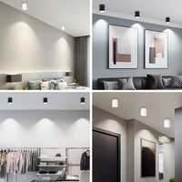 E27 Led Downlight Commercial Intérieur Éclairage Fer Intégré Plafond Vers Le Bas Lumière Carré Encastré Downlights Projet/Plafonniers