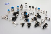 Raccords pneumatiques de la série LYHY HVFF, connecteurs rapides en plastique pour tubes, vanne manuelle de régulation de débit