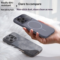 Coque de téléphone magnétique en silicone liquide pour iPhone 17 Pro Max, design minimaliste musulman, bouton de caméra intégré, finition mate